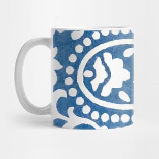 Blue Paisley Print Mug